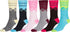 Sakkas Women's Poly Blend Soft and Stretchy Crew Pattern Socks Assorted 6-pack