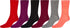 Sakkas Women's Poly Blend Soft and Stretchy Crew Pattern Socks Assorted 6-pack