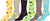 Sakkas Women's Poly Blend Soft and Stretchy Crew Pattern Socks Assorted 6-pack
