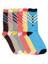 Sakkas Women's Poly Blend Soft and Stretchy Crew Pattern Socks Assorted 6-pack