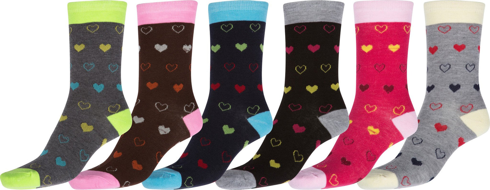 Sakkas Women's Poly Blend Soft and Stretchy Crew Pattern Socks Assorted 6-pack