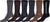 Sakkas Mens Cotton Blend Pattern And Ribbed Dress Socks Value 6-Pack