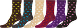 Sakkas Women's Fun Colorful Design Poly Blend Crew Socks Assorted 6-Pack