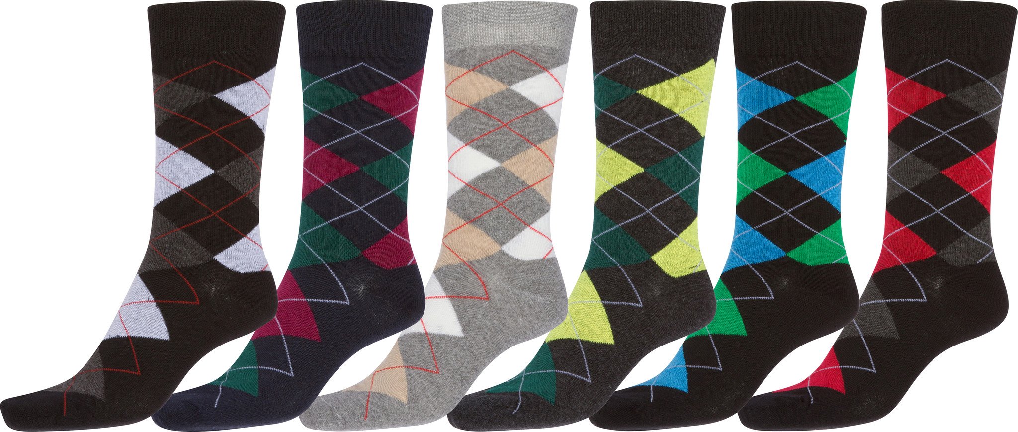 Sakkas Men's Classic Patterned Dress Socks Value 6-Pack