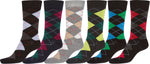 Sakkas Men's Classic Patterned Dress Socks Value 6-Pack