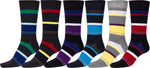 Sakkas Men's Classic Patterned Dress Socks Value 6-Pack