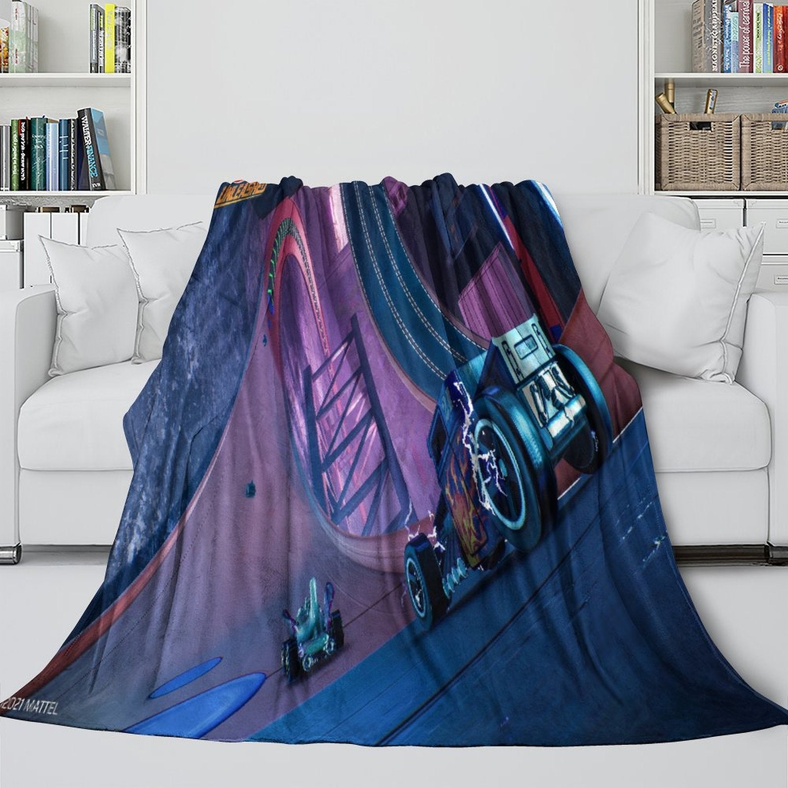 Hot Wheels Blanket Flannel Kids Room Throw