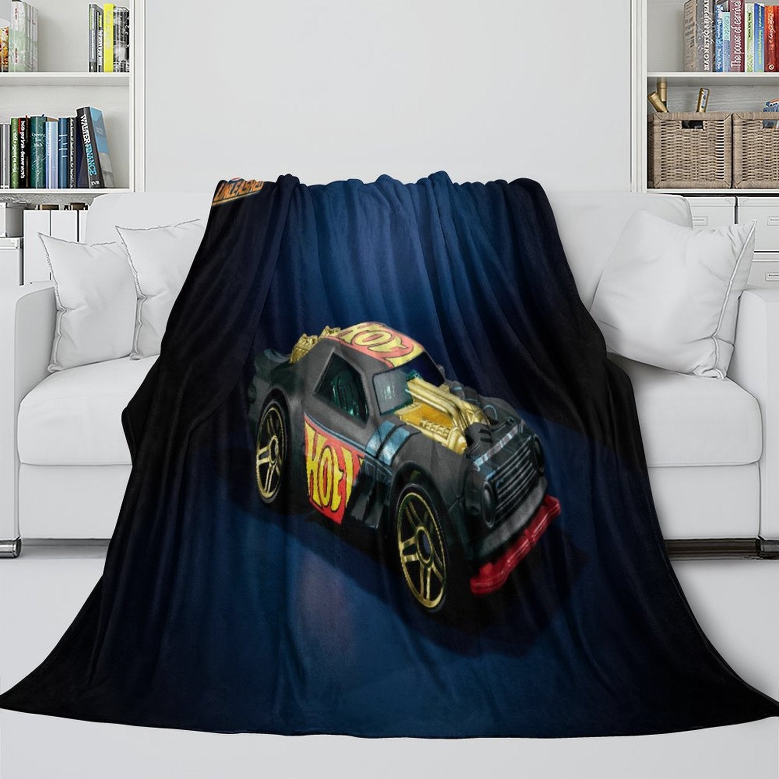 Hot Wheels Blanket Flannel Kids Room Throw