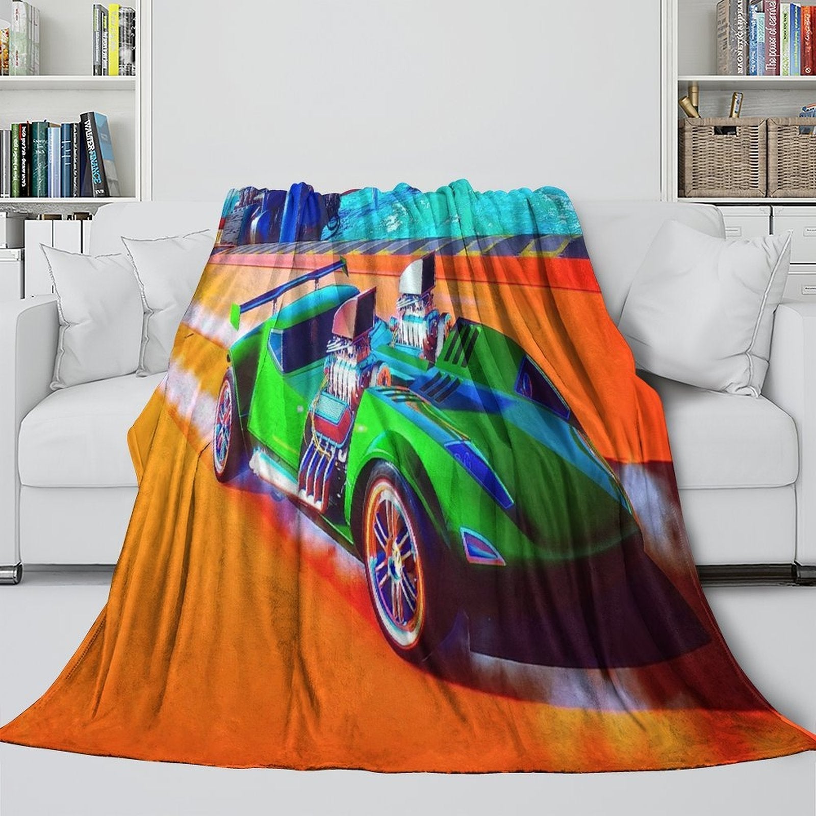 Hot Wheels Blanket Flannel Kids Room Throw
