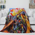 Hot Wheels Blanket Flannel Kids Throw Room Decoration