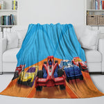 Hot Wheels Blanket Flannel Kids Throw Room Decoration