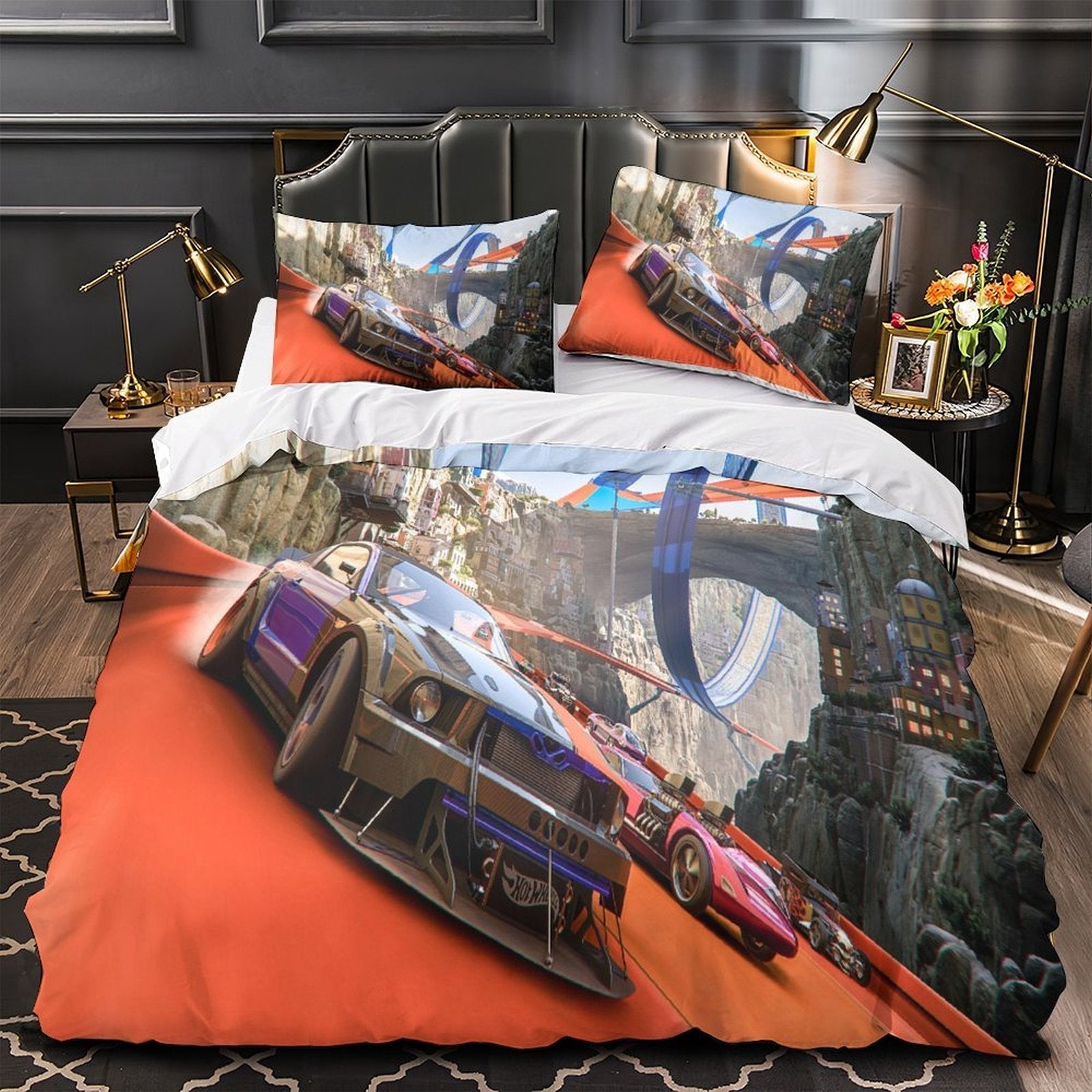Hot Wheels Duvet Cover Pattern Bedding Set Without Filler