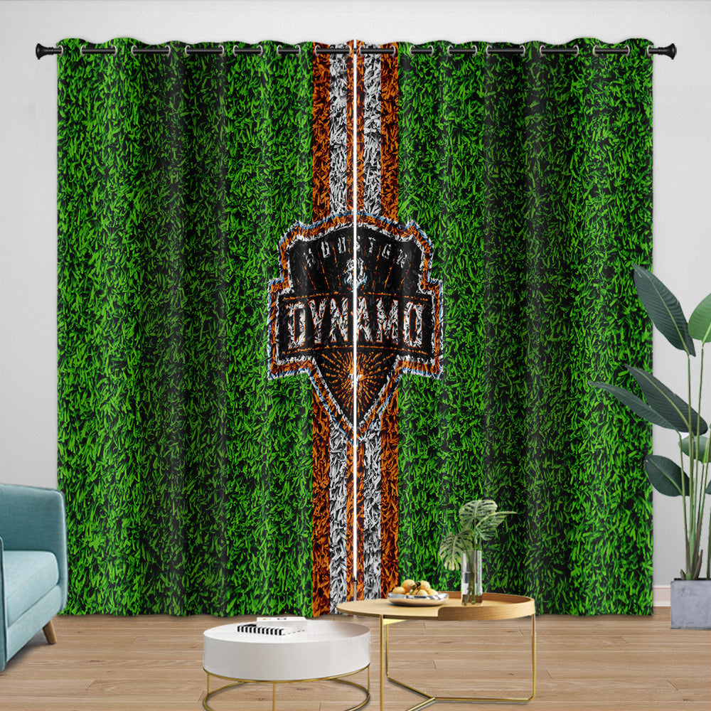 Houston Dynamo Curtains Blackout Window Drapes Room Decoration