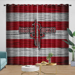 Houston Rockets Curtains Blackout Window Drapes Room Decoration