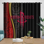 Houston Rockets Curtains Blackout Window Drapes Room Decoration