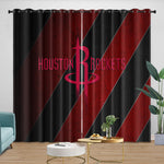 Houston Rockets Curtains Blackout Window Drapes Room Decoration