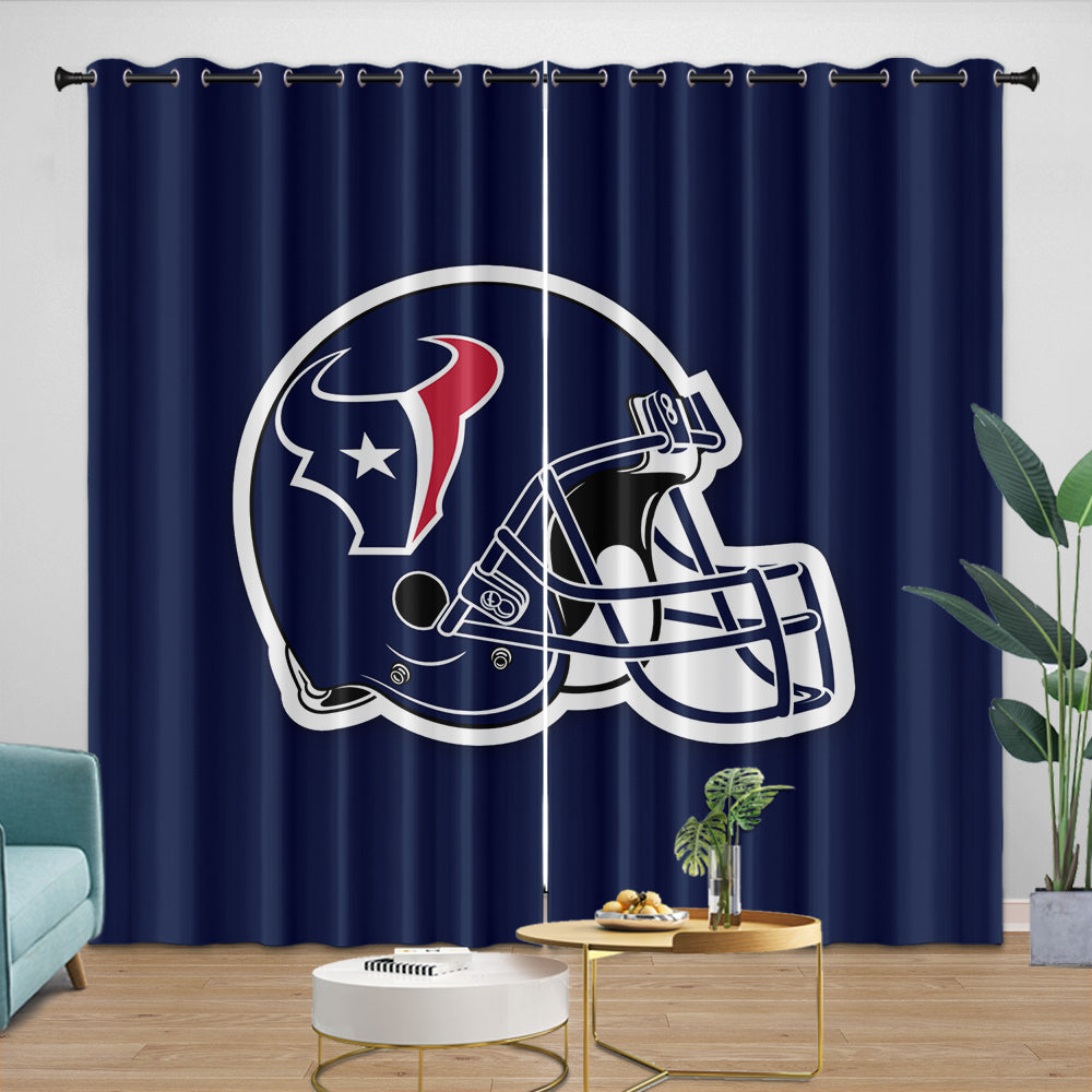 Houston Texans Curtains Blackout Window Drapes Room Decoration