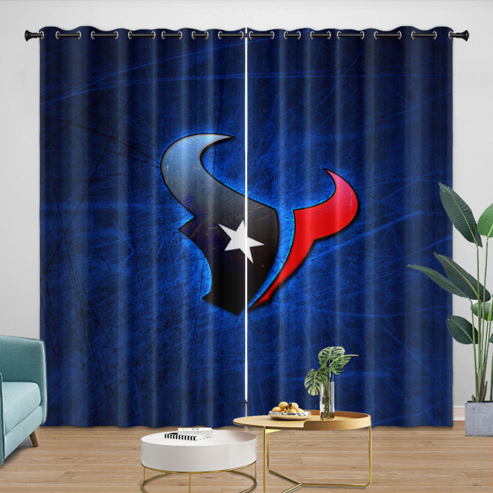 Houston Texans Curtains Blackout Window Drapes Room Decoration