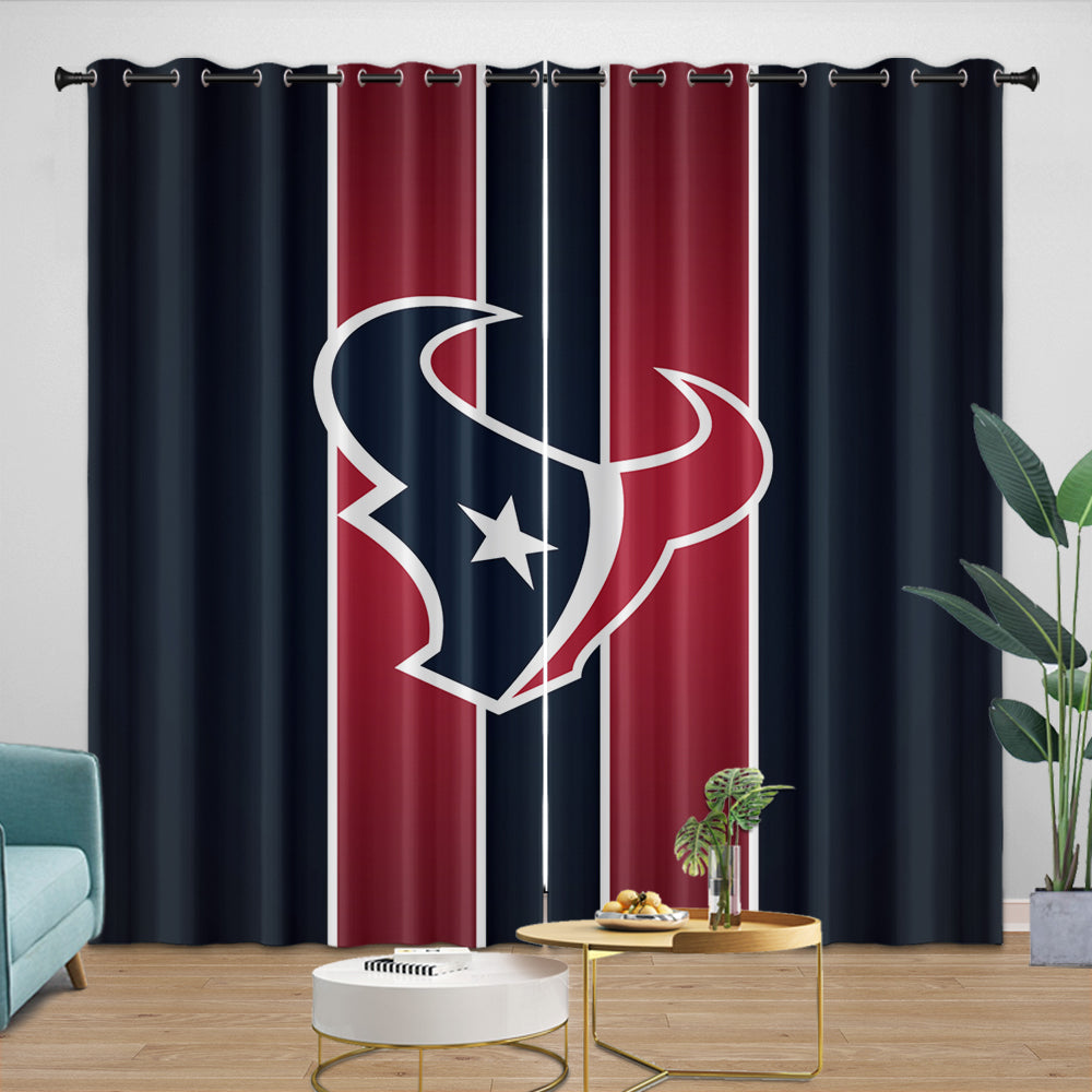 Houston Texans Curtains Blackout Window Drapes Room Decoration
