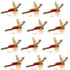Red Humpy Classic Hair Wing Dry Fly - 1 Dozen Flies Hook Size 10