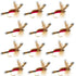 Red Humpy Classic Hair Wing Dry Fly - 1 Dozen Flies Hook Size 12