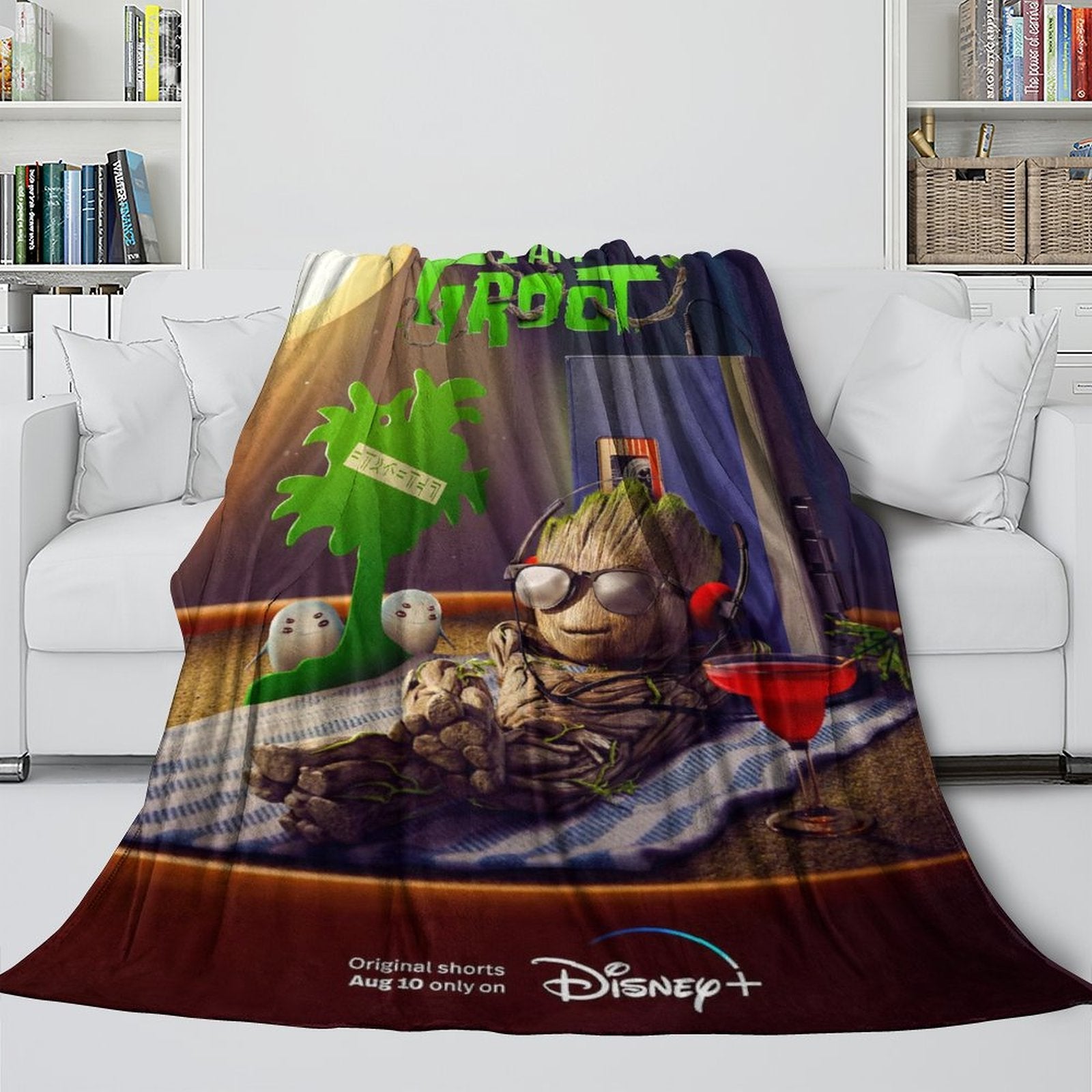 I Am Groot Blanket Flannel Throw Room Decoration
