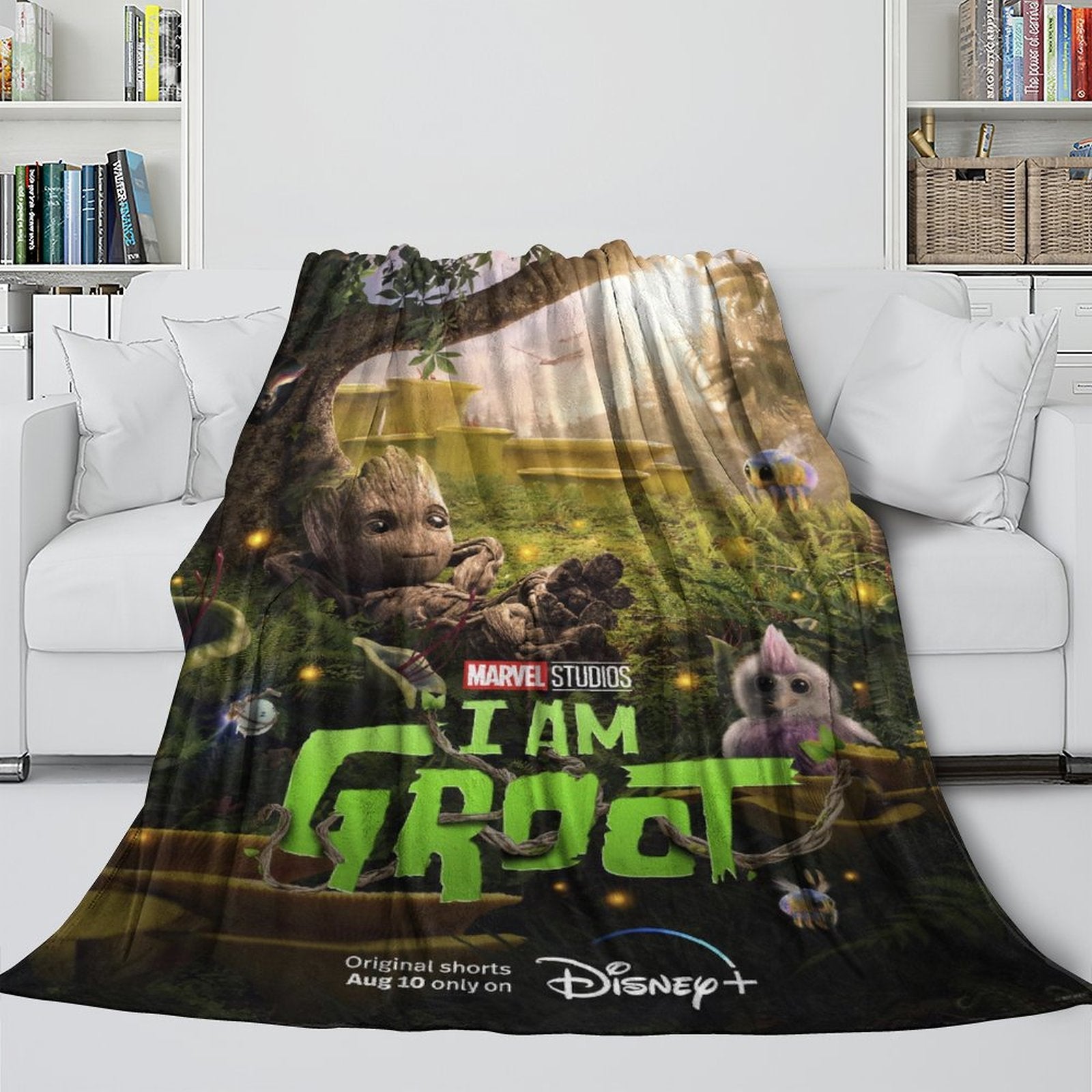I Am Groot Blanket Flannel Throw Room Decoration