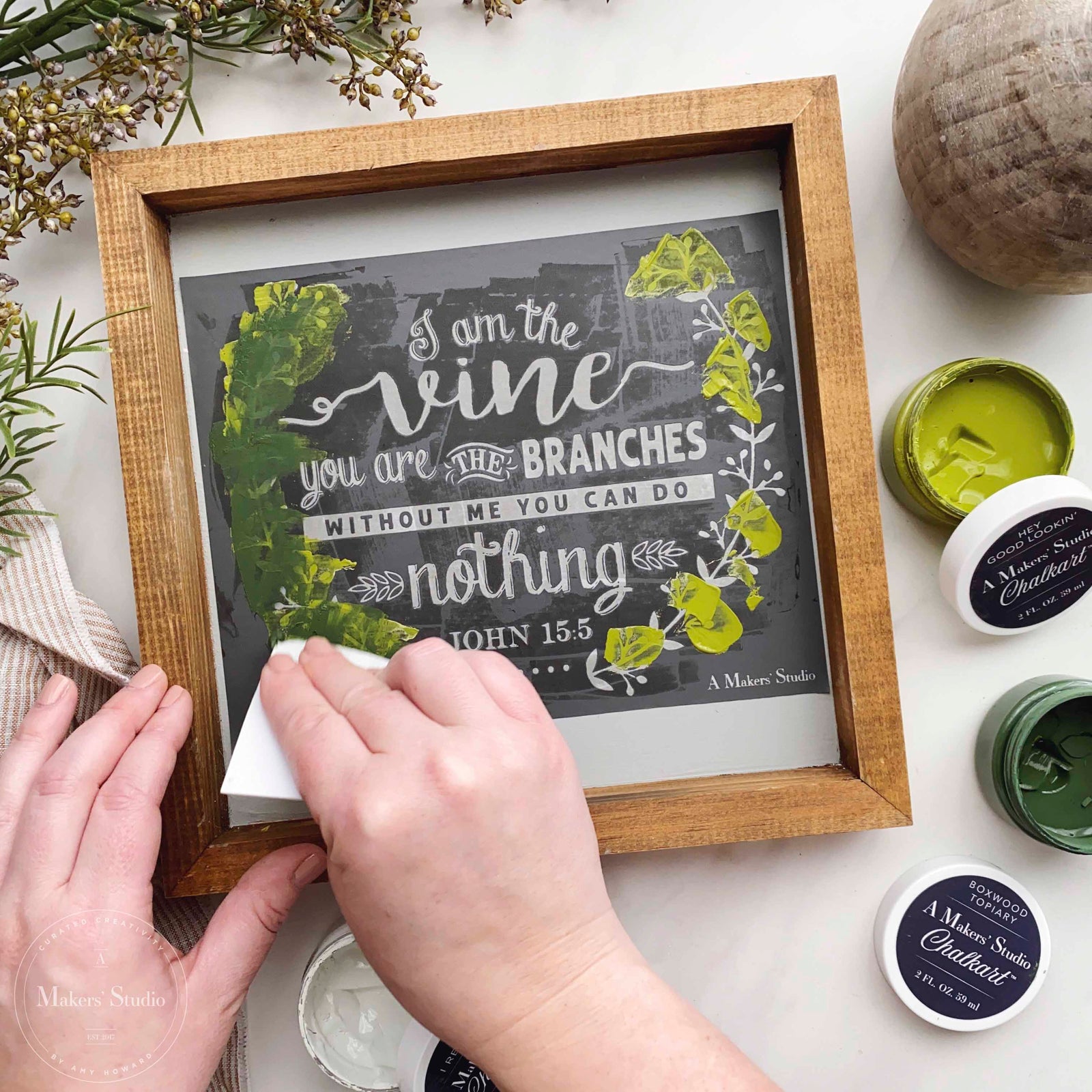 I am the Vine - Mesh Stencil 8.5x11