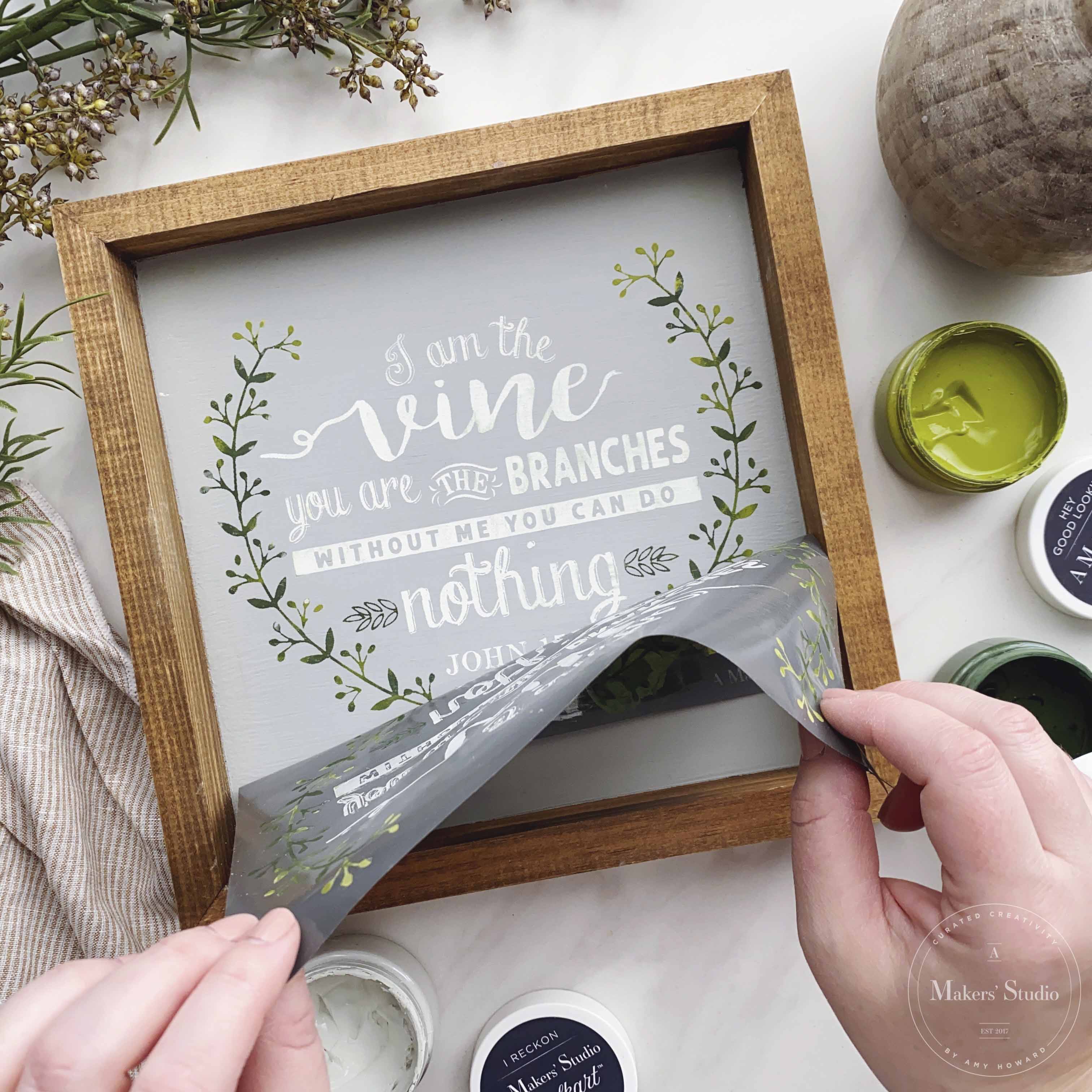 I am the Vine - Mesh Stencil 8.5x11