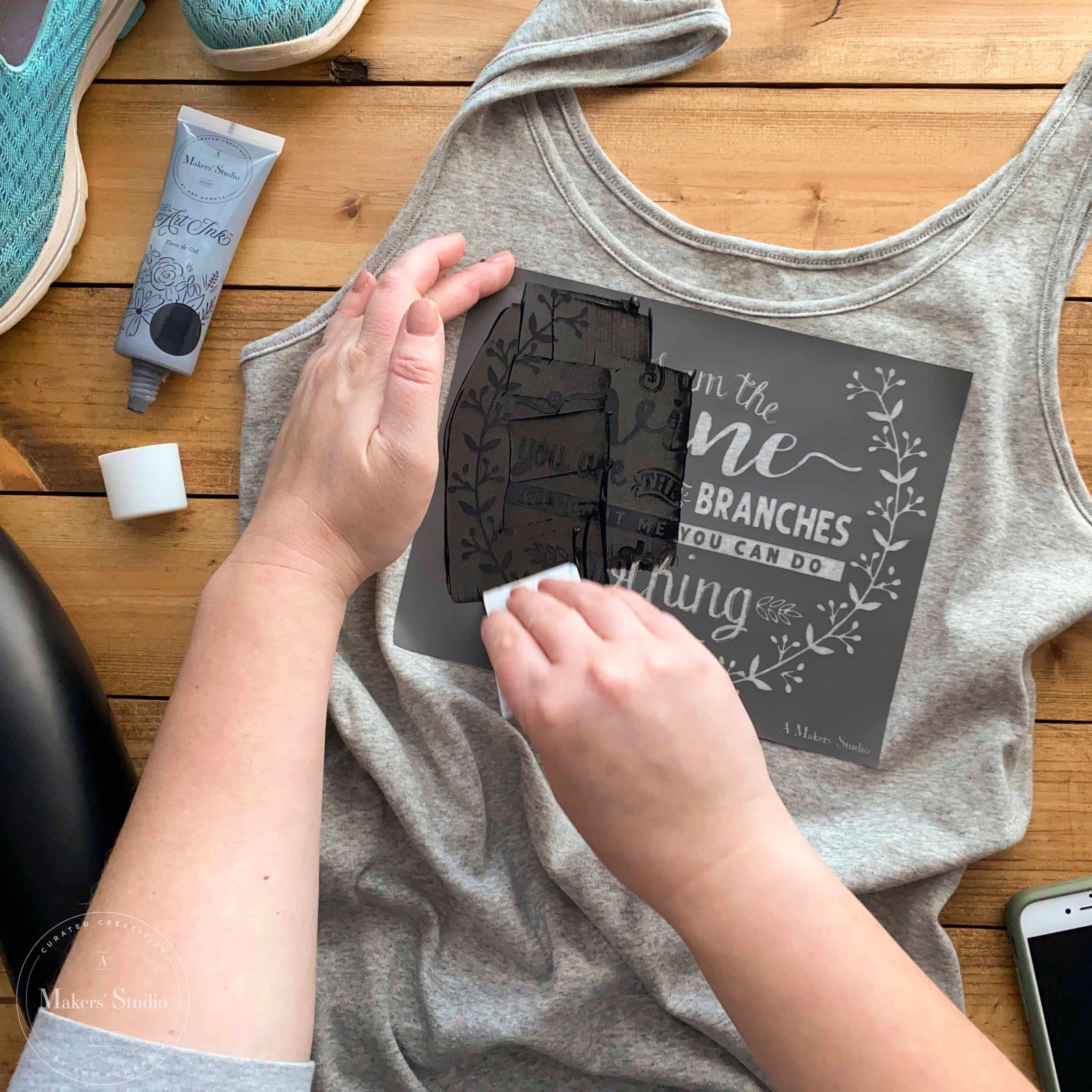 I am the Vine - Mesh Stencil 8.5x11