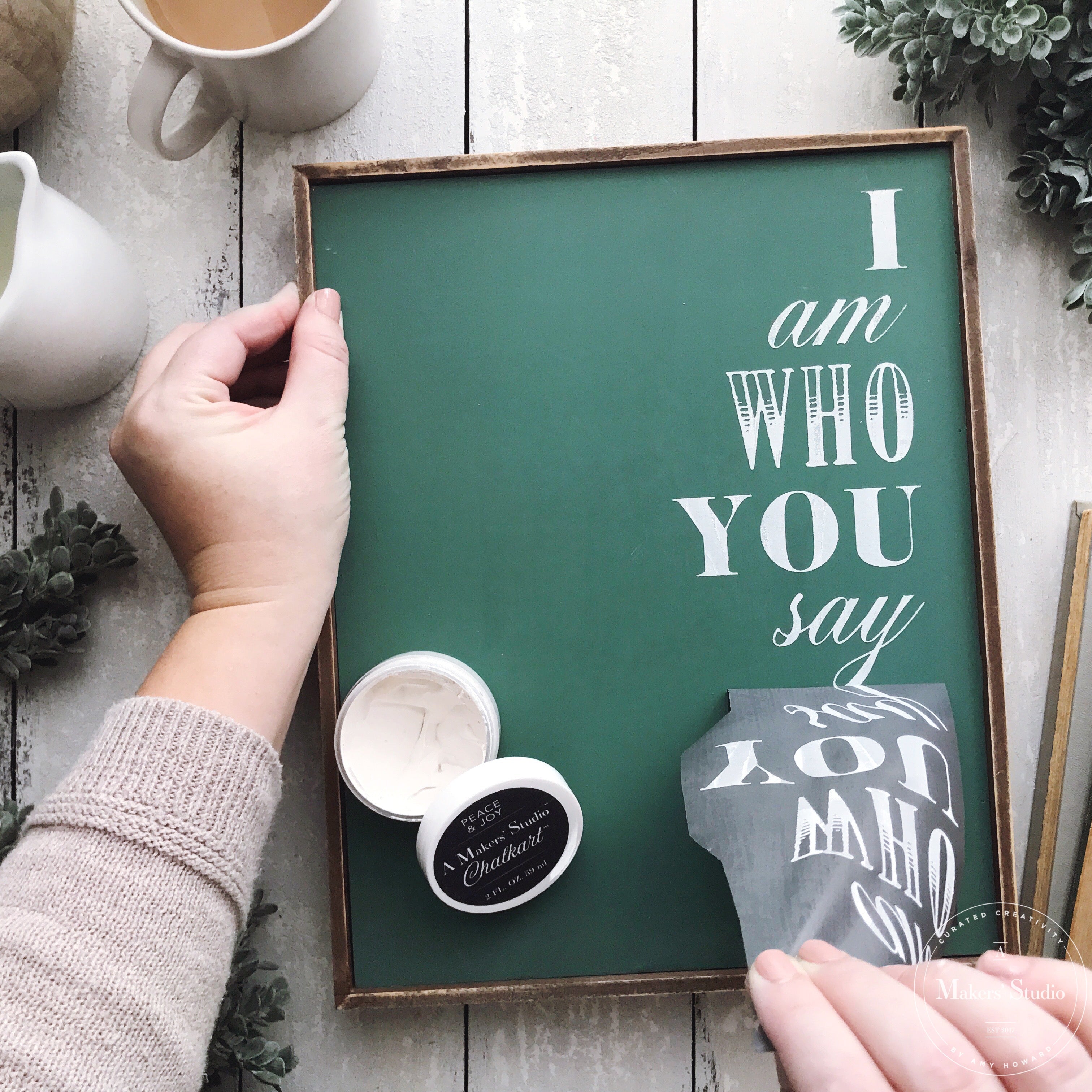 I Am Who You Say I Am - Mesh Stencil 8.5x11