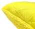 DaDa Bedding Hand-Made Tuscan Sun Yellow Sherpa Backside Quilted Throw Pillow - 18" x 18"