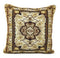DaDa Bedding Elegant Golden Persian Style Rug Floral Tapestry Throw Pillow Covers 16" x 16"