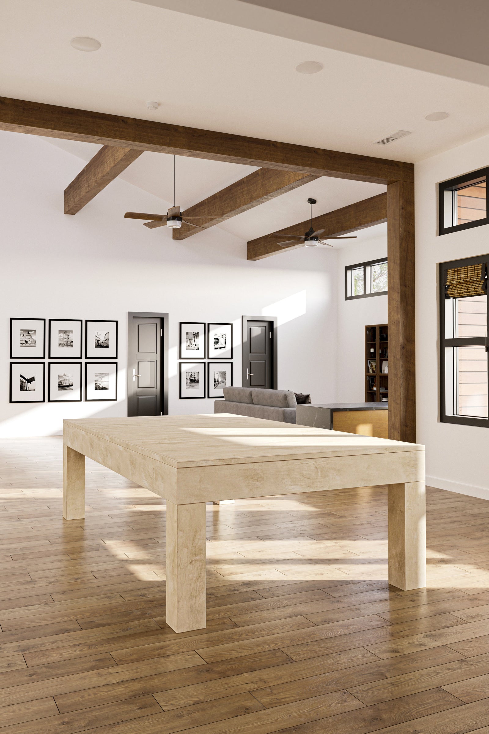 The Modern Pool Table M1 Oak Wood