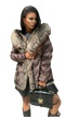Leopard Genuine Silver Fox Fur Parka with Rabbit Fur Insulation