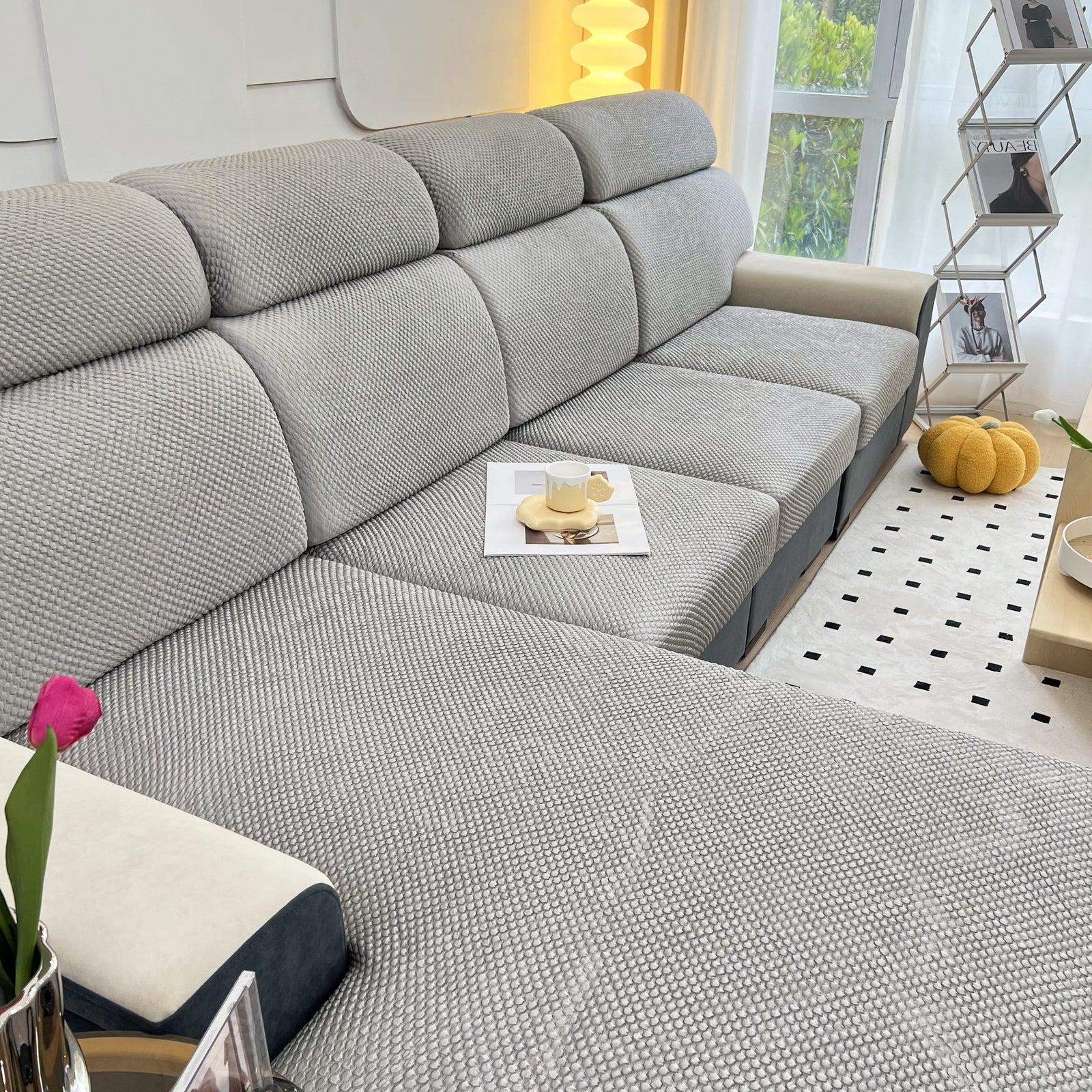 Cooling Stretch Sofa Seat Cushion Covers, Slip Covers for Cushions, Universal Couch Cushion Protector