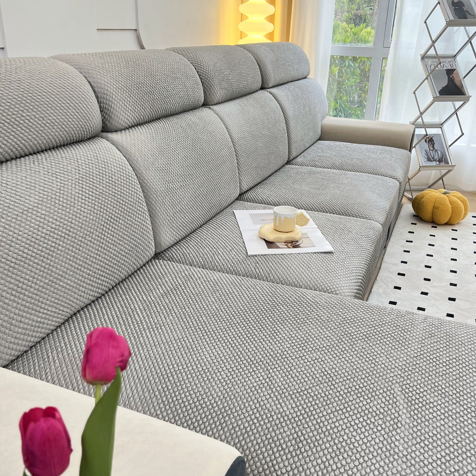 Cooling Stretch Sofa Seat Cushion Covers, Slip Covers for Cushions, Universal Couch Cushion Protector