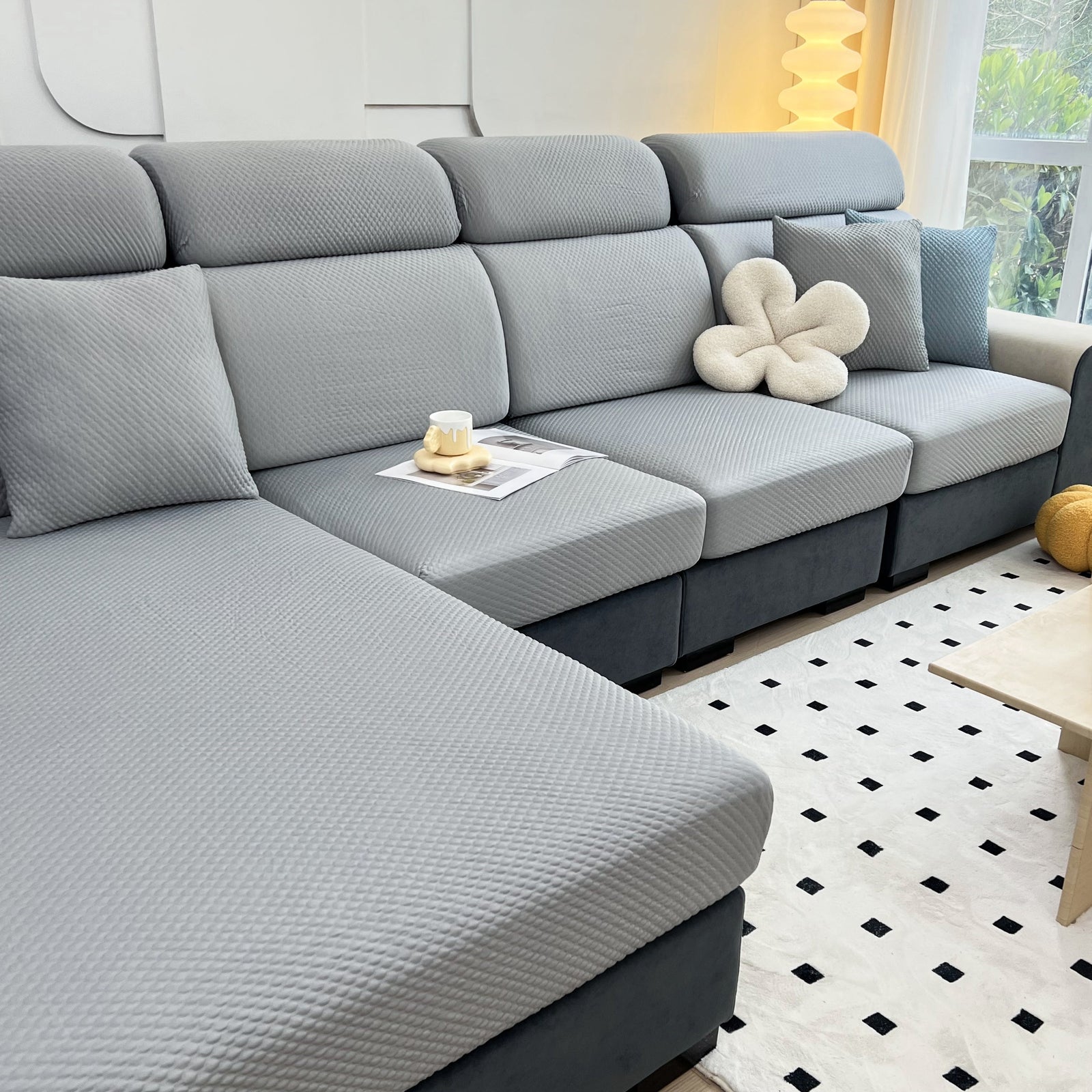 Cooling Stretch Sofa Seat Cushion Covers, Slip Covers for Cushions, Universal Couch Cushion Protector
