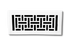 Cast Aluminum Arts & Crafts Vent Cover - White