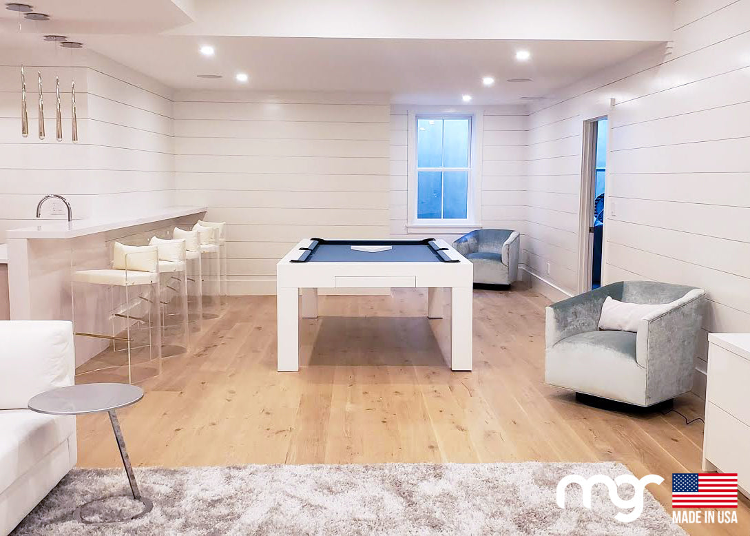 The Modern Pool Table (Maple Wood with White Finish)