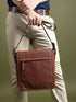 Leather Crossbody Bag for Travel Work
