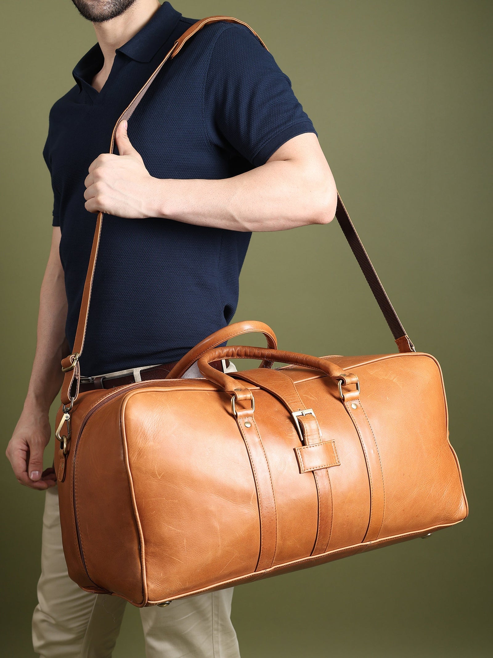 Port Blair Leather Duffle Travel Bag
