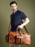 Berlin Leather Weekender Duffle Bag