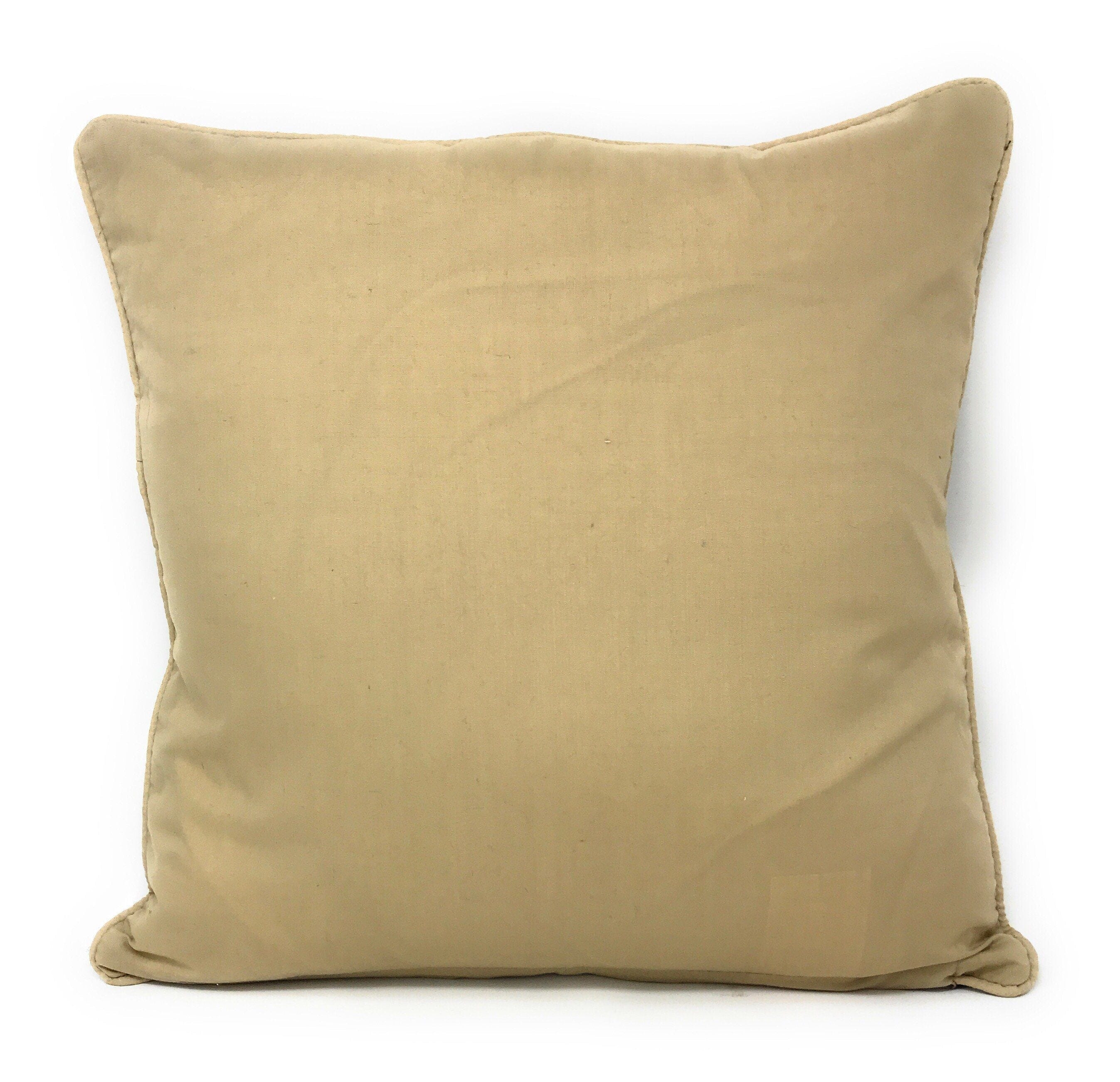 DaDa Bedding Elegant Golden Persian Style Rug Floral Tapestry Throw Pillow Covers 16" x 16"