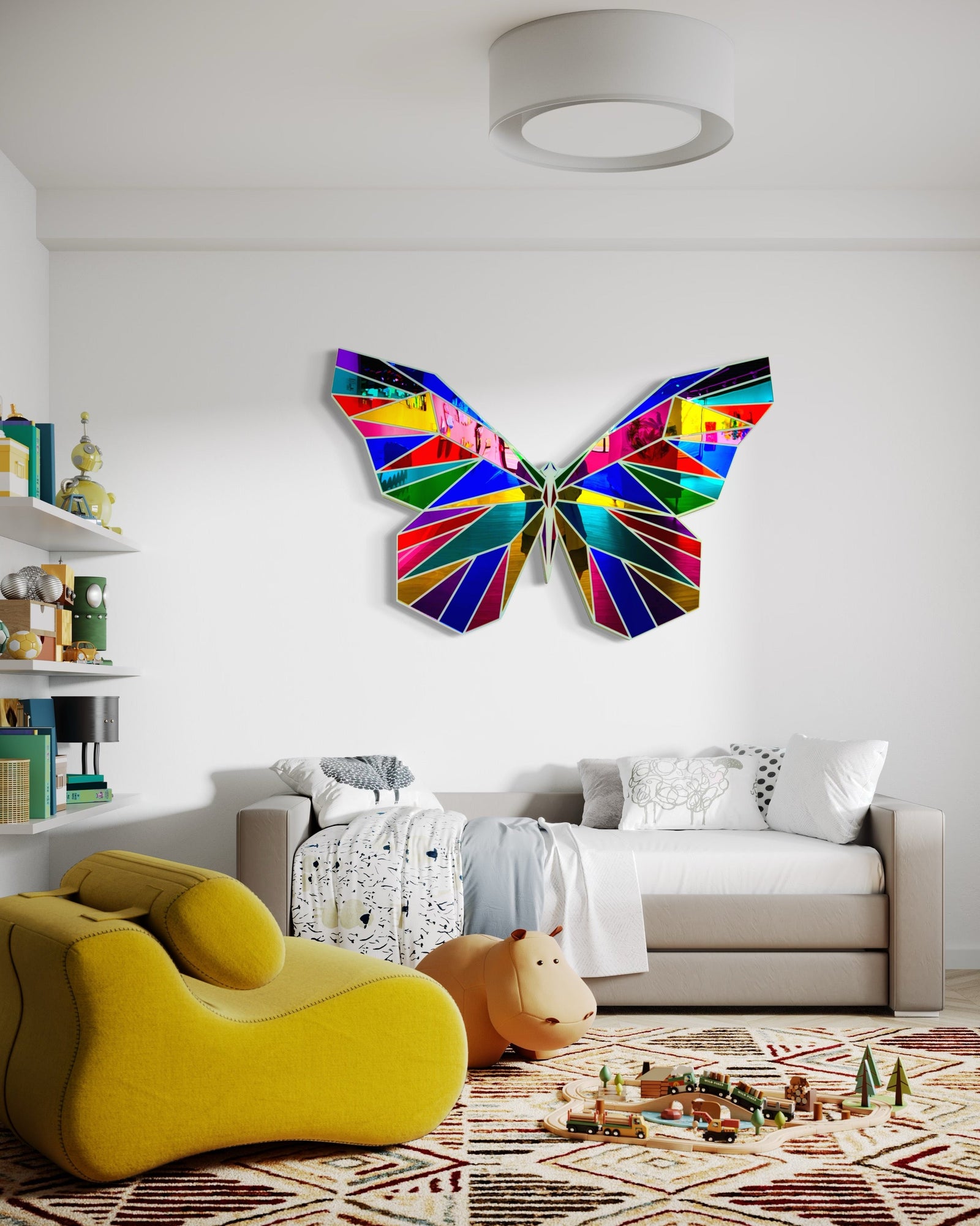 Mirrored Acrylic Butterfly Contemporary Wall Art