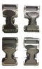 Alligator Buckle Tourniquet Spring Action Buckle 1" Stainless Steel Clamp | 4 PACK