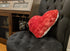 DaDa Bedding Luxury Romantic Valentine Heart Shaped Red Throw Pillow - 16” x 14”