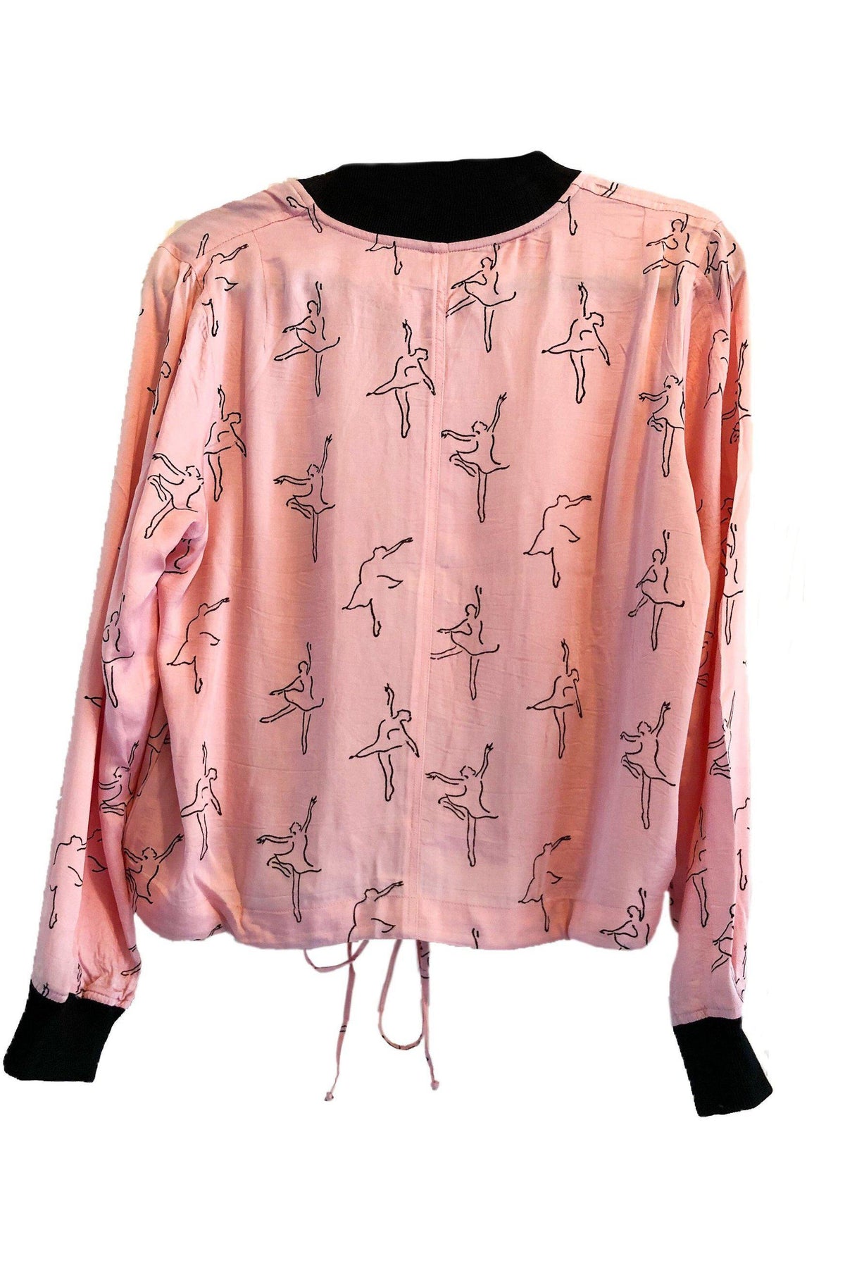 Dancing Ballerina Bomber in Pink + Black