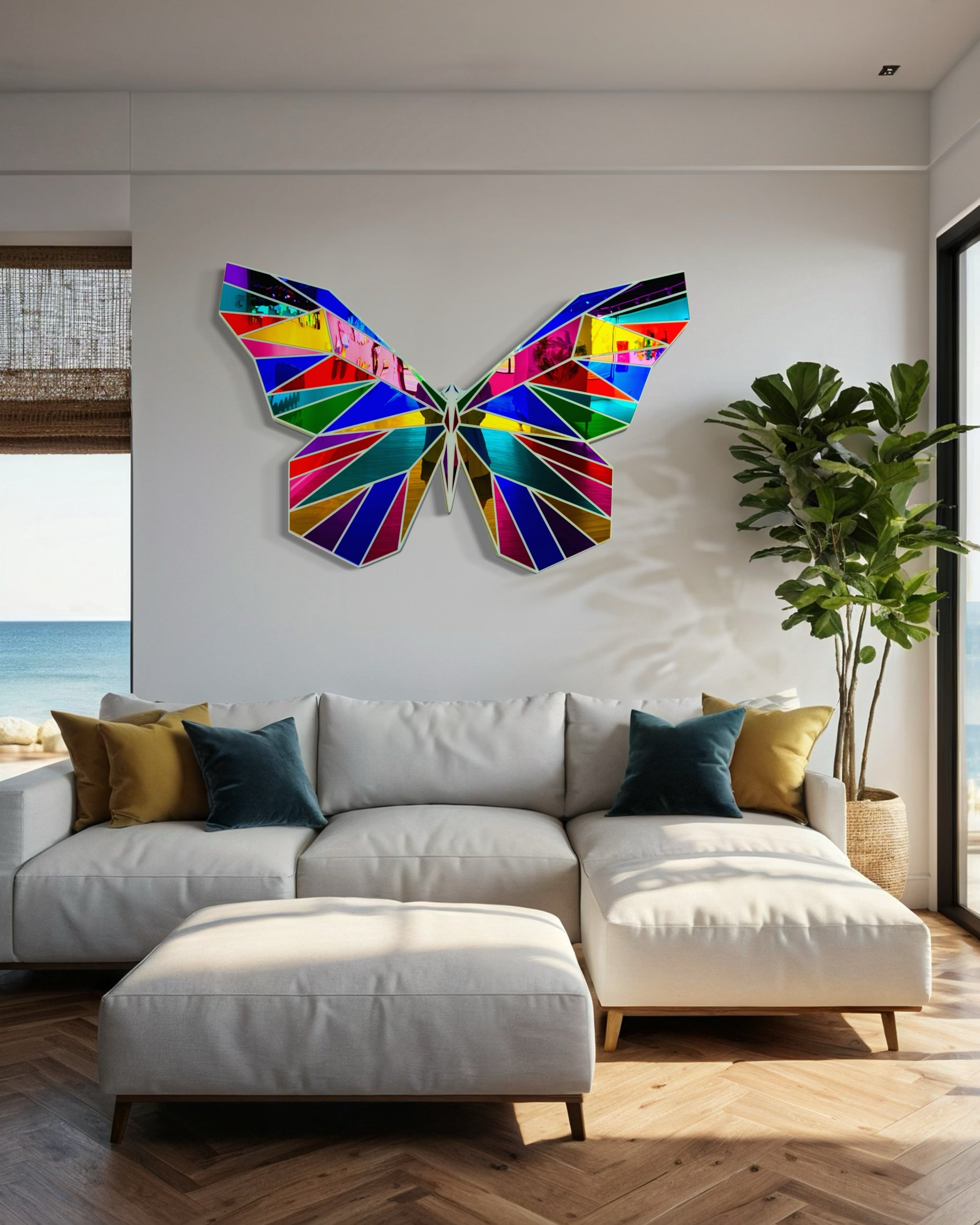 Mirrored Acrylic Butterfly Contemporary Wall Art