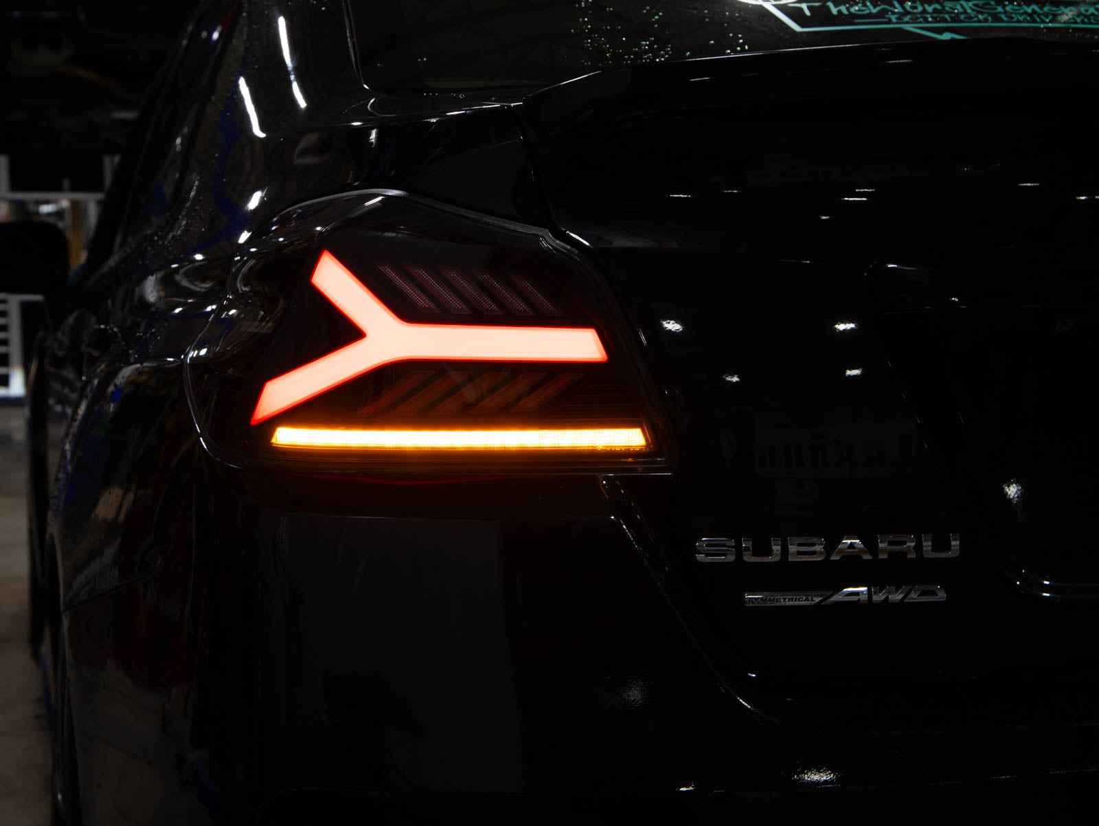 OLM Y-Spec LED Taillights (Smoke Lens  Red Optic) - 2015-2021 WRX / STI
